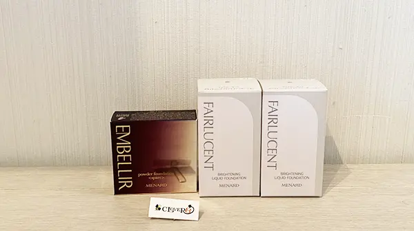 買取実績 メナード化粧品のフェアルーセント ブライトニング リクイドファンデーションなど3点